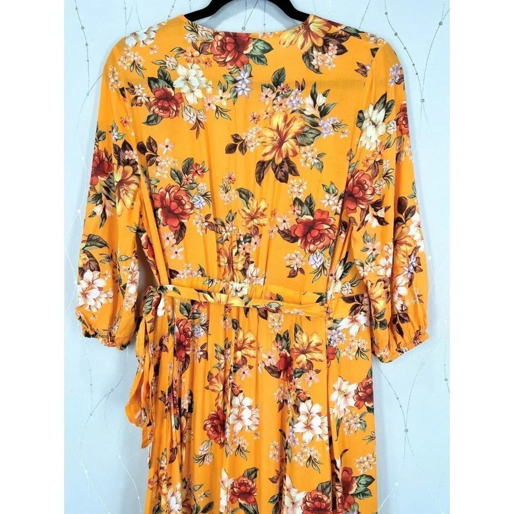 NWT FARM Rio Anthropologie Soigne Gold Maxi Dress $230 - Picture 13 of 15